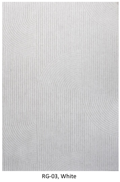 Blended NZ Wool Hand-Tufted, White, Loop & Cut Pile