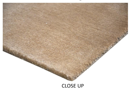 Real Silk Hand-Knotted, Khaki, Cut Pile